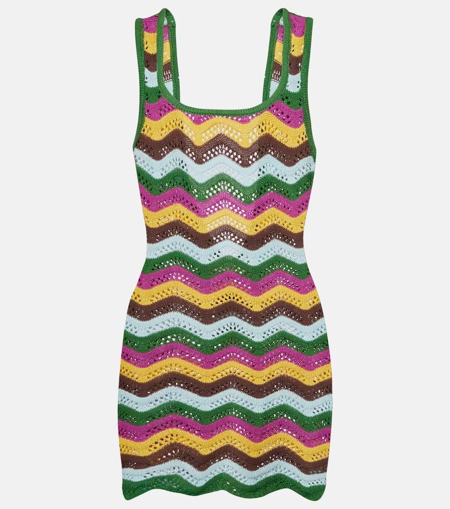 bananhot lindsay striped crochet minidress