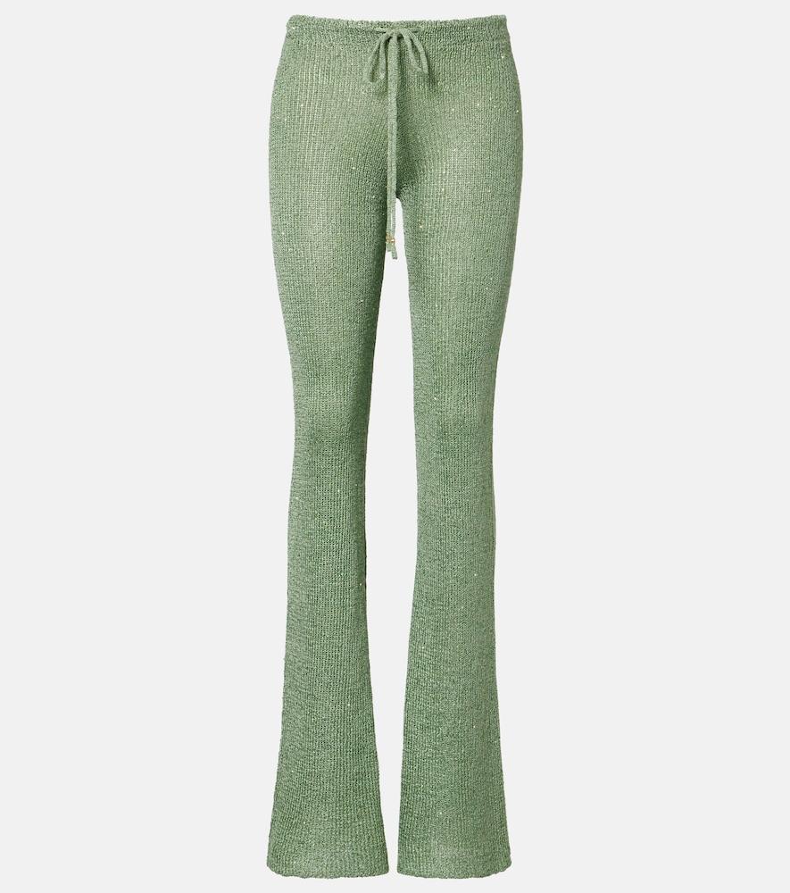 bananhot liz sequined flared pants