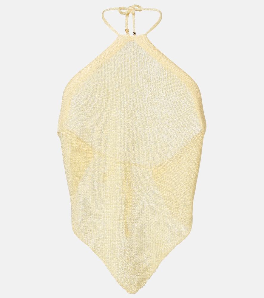 bananhot liz sequined halterneck top