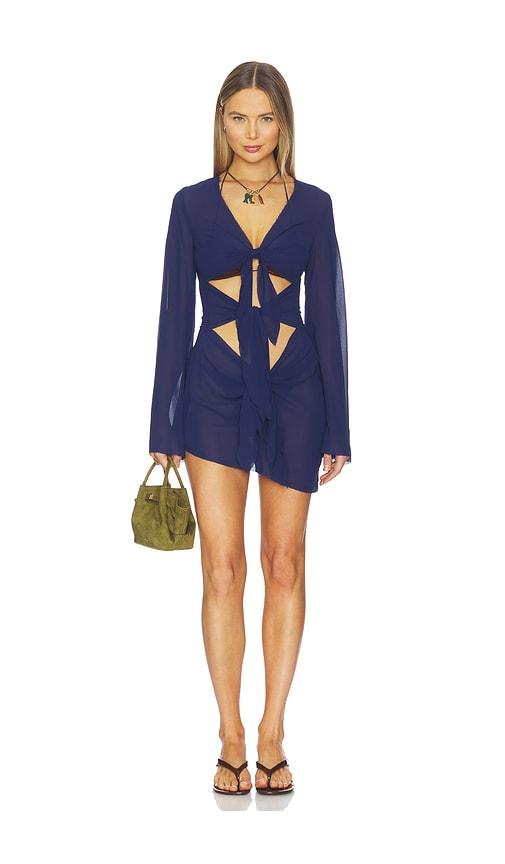 bananhot maci mini dress in navy.