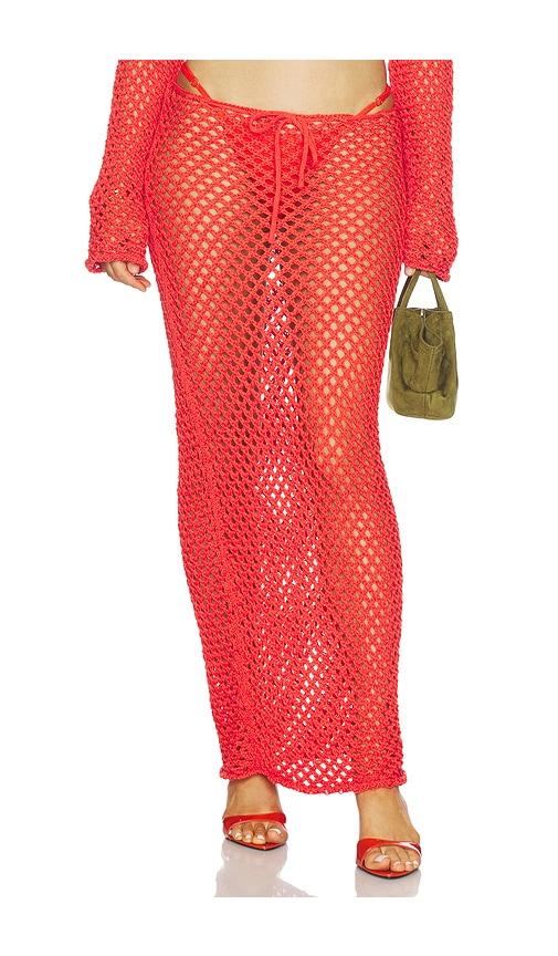 bananhot magen skirt in red.