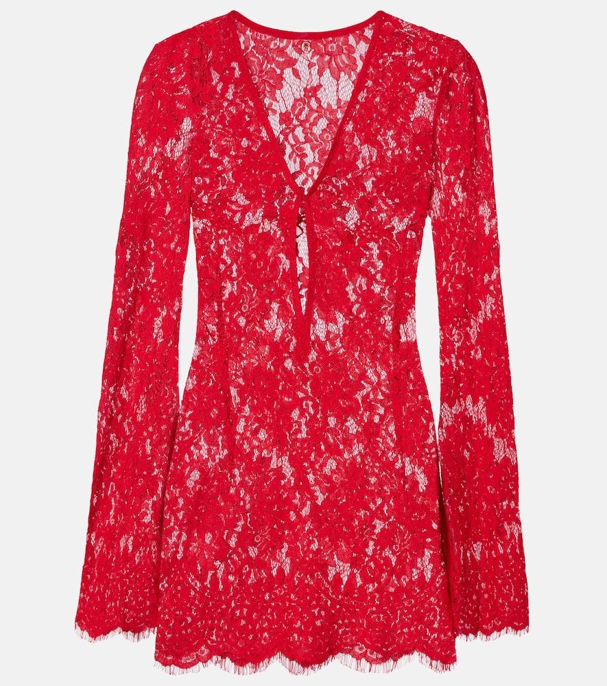 bananhot millie cotton and brocade lace minidress