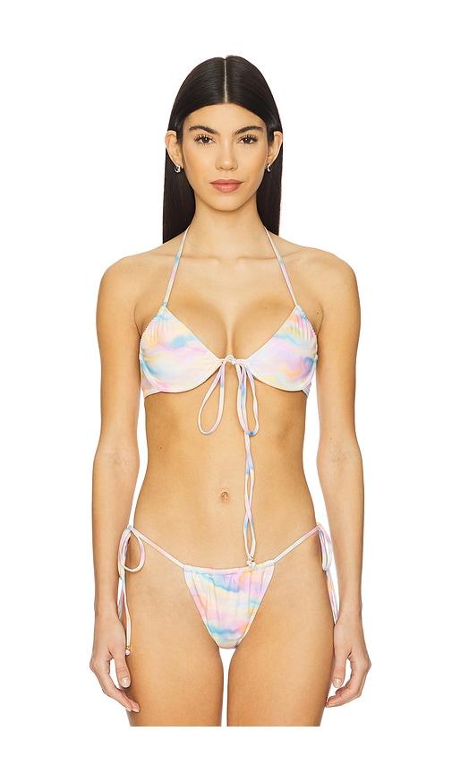 bananhot nix bikini top in rose,lemon.
