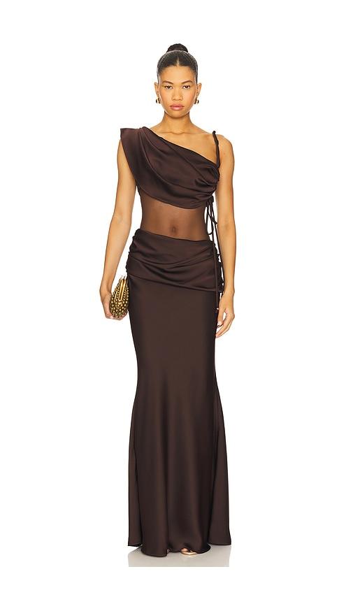 bananhot onyx dress in chocolate.
