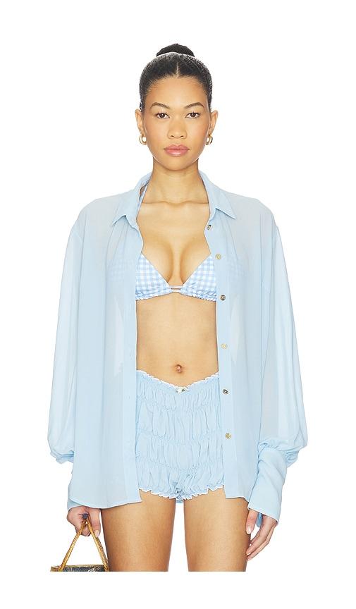bananhot paloma shirt in baby blue.