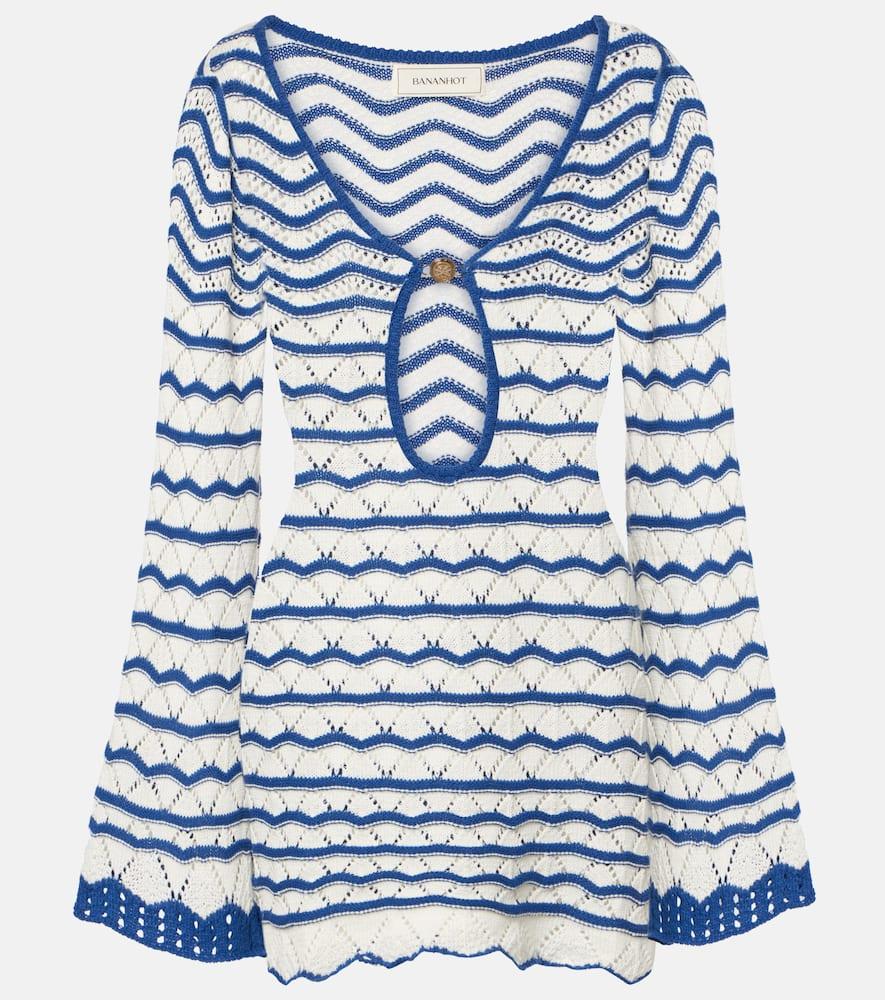 bananhot rey striped crochet beach dress