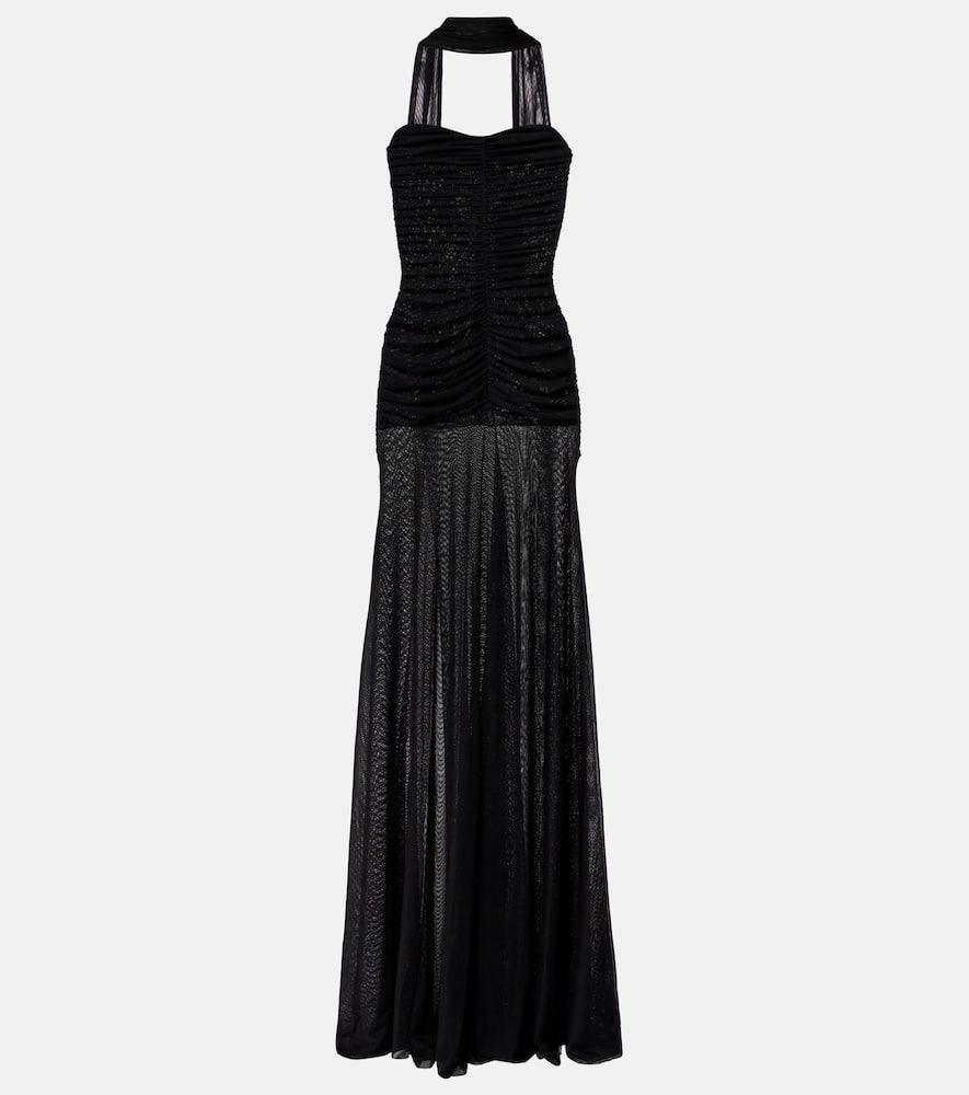 bananhot ross ruched jersey maxi dress