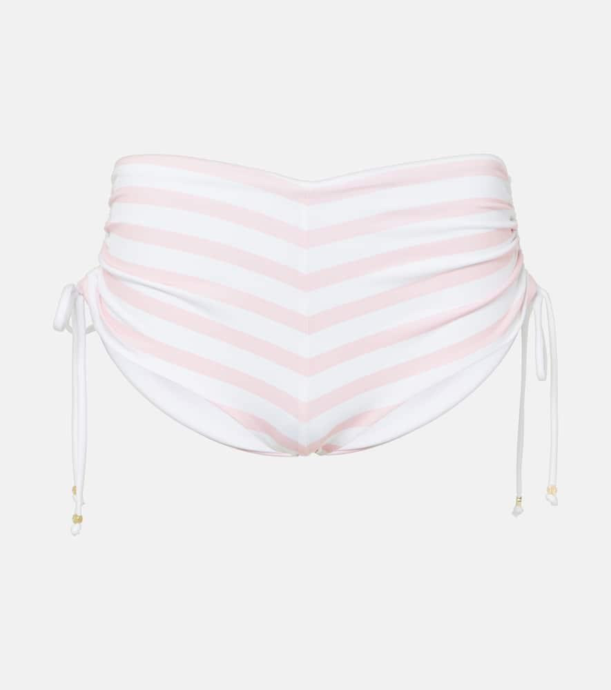 bananhot stefani striped ruched shorts