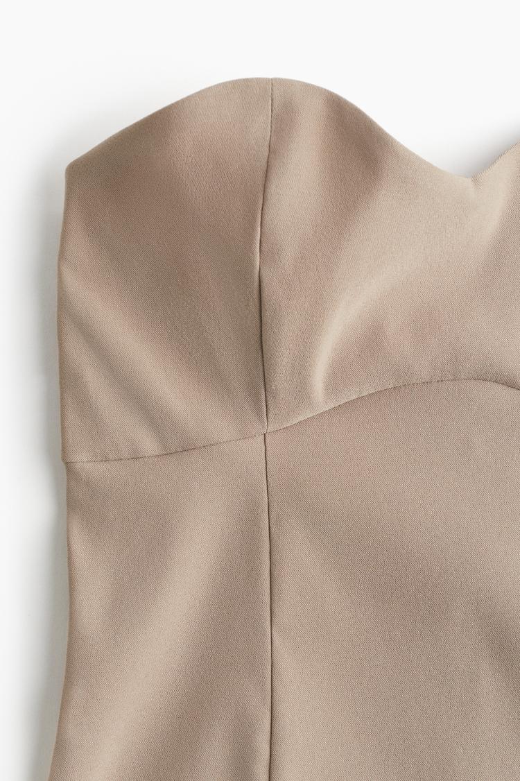 bandeau dress with flared skirt