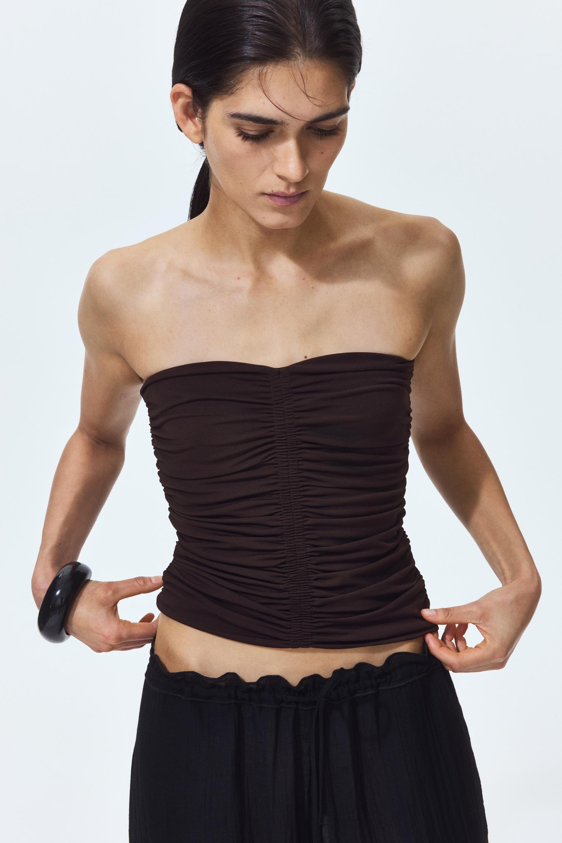 bandeau jersey top