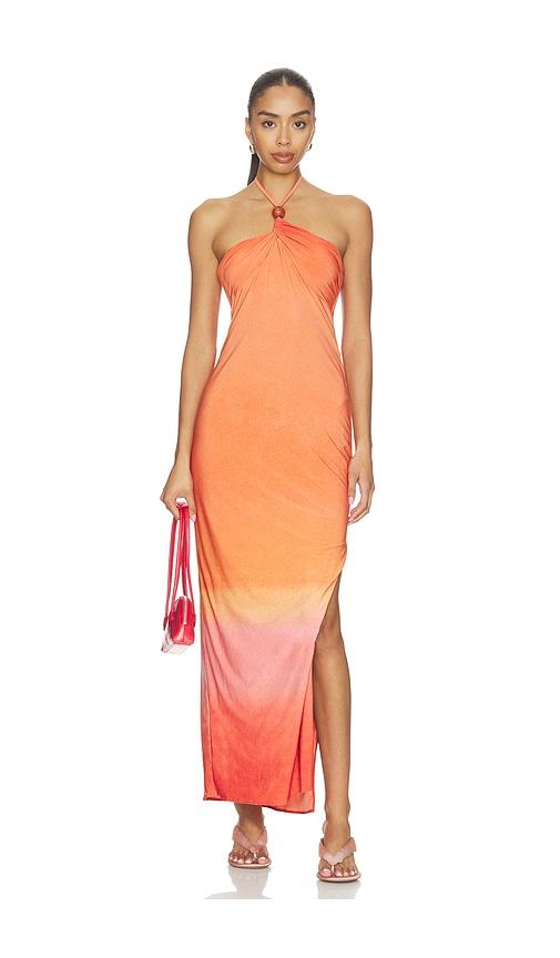 baobab bari maxi dress in orange.