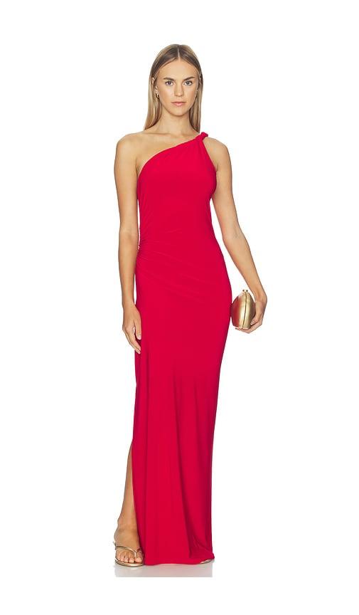 baobab celele maxi dress in red.