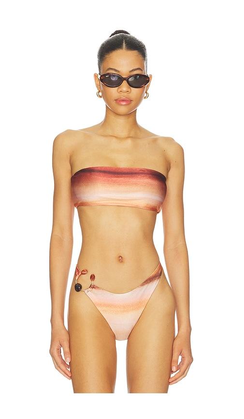 baobab galo bikini top in orange.