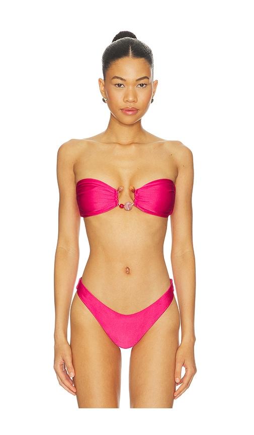 baobab nala bikini top in fuchsia.