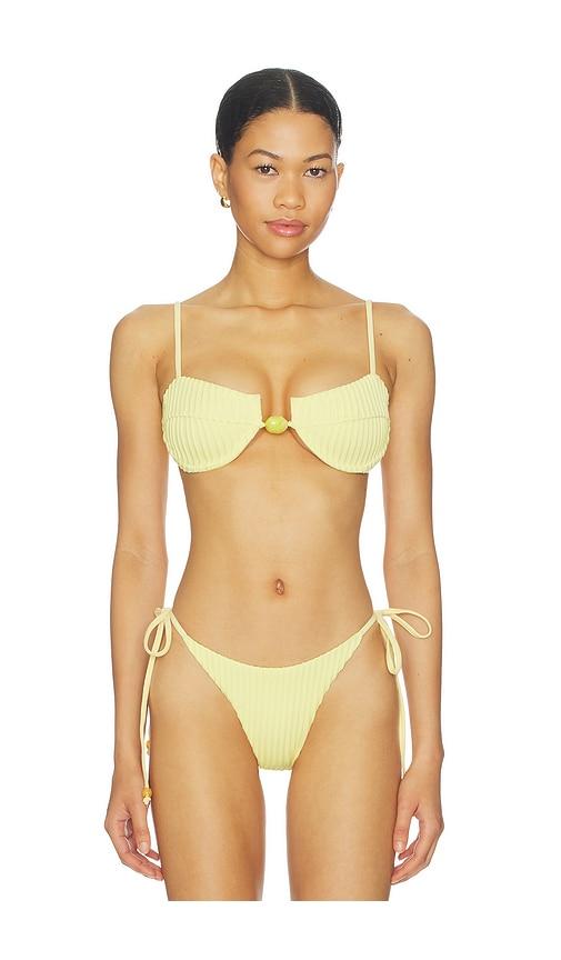 baobab roma bikini top in yellow.