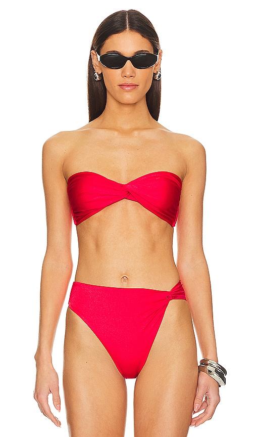 baobab vera bandeau top in red.