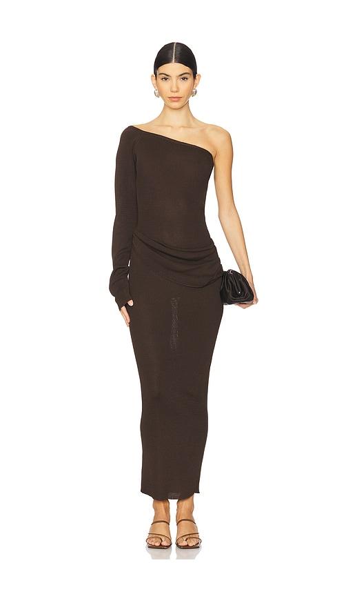 baobab x revolve kairi dress in brown.