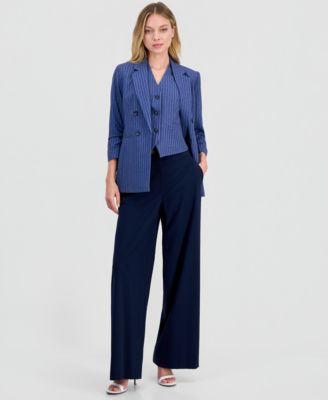 bar iii womens pinstripe notched collar jacket v neck vest macys exclusive