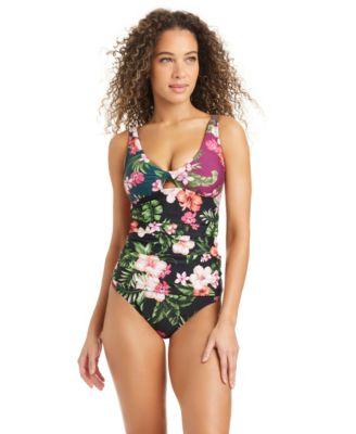 bar iii womens tropical heat twist shirred tankini swim top tab side hipster swim bottoms macys exclusive