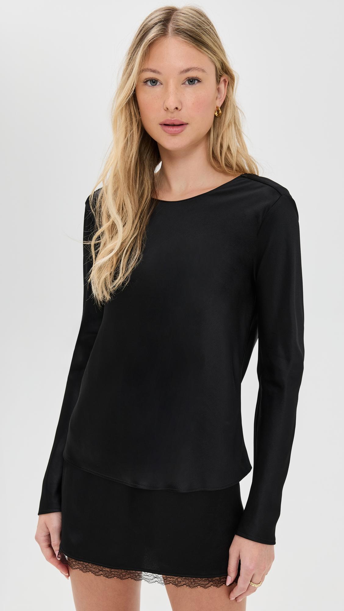 barb lace low back top