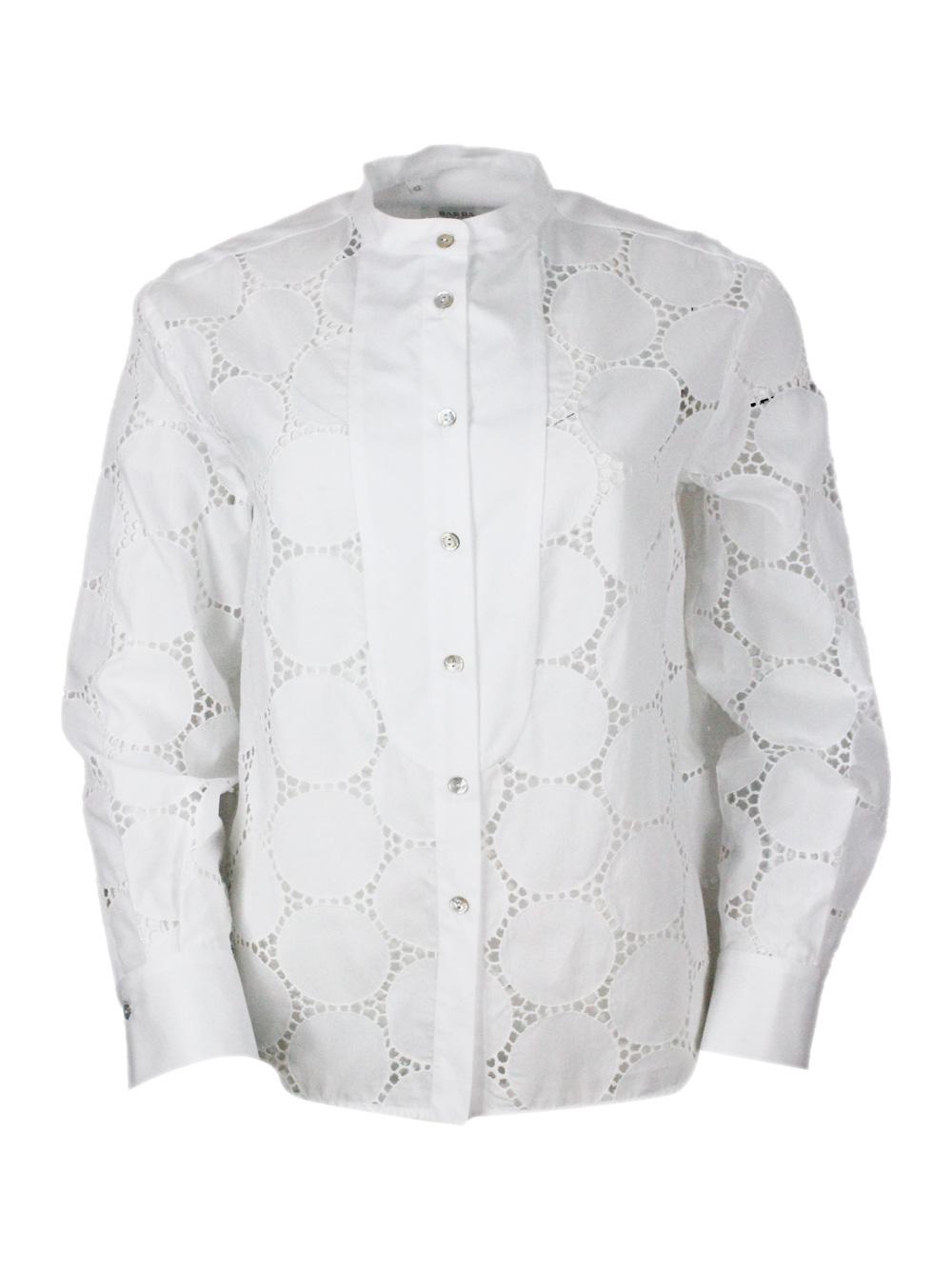 barba napoli shirts white 100co - women