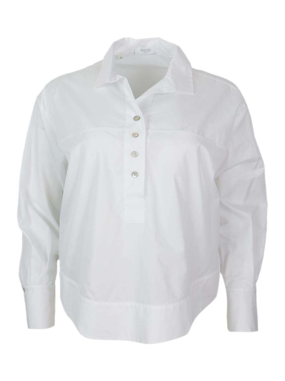 barba napoli shirts white 100co - women