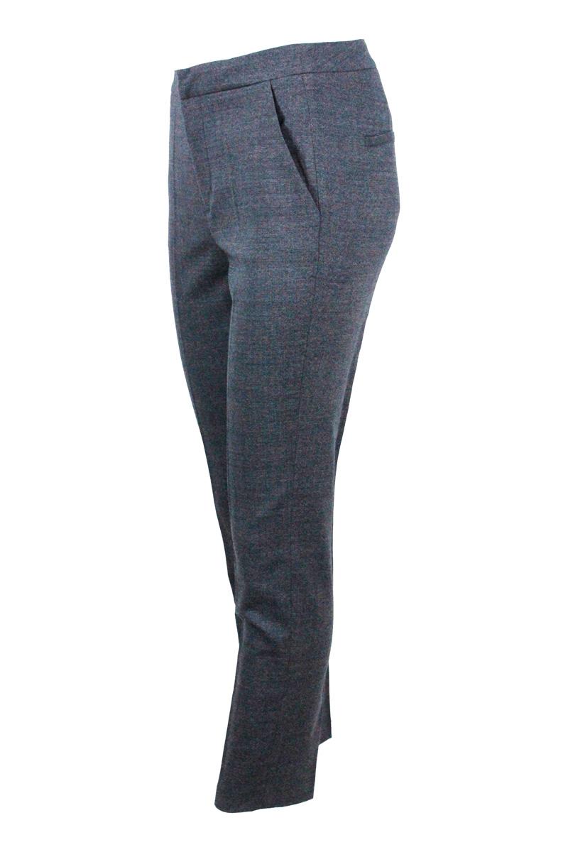 barba napoli trousers grey 97co 3ea - women