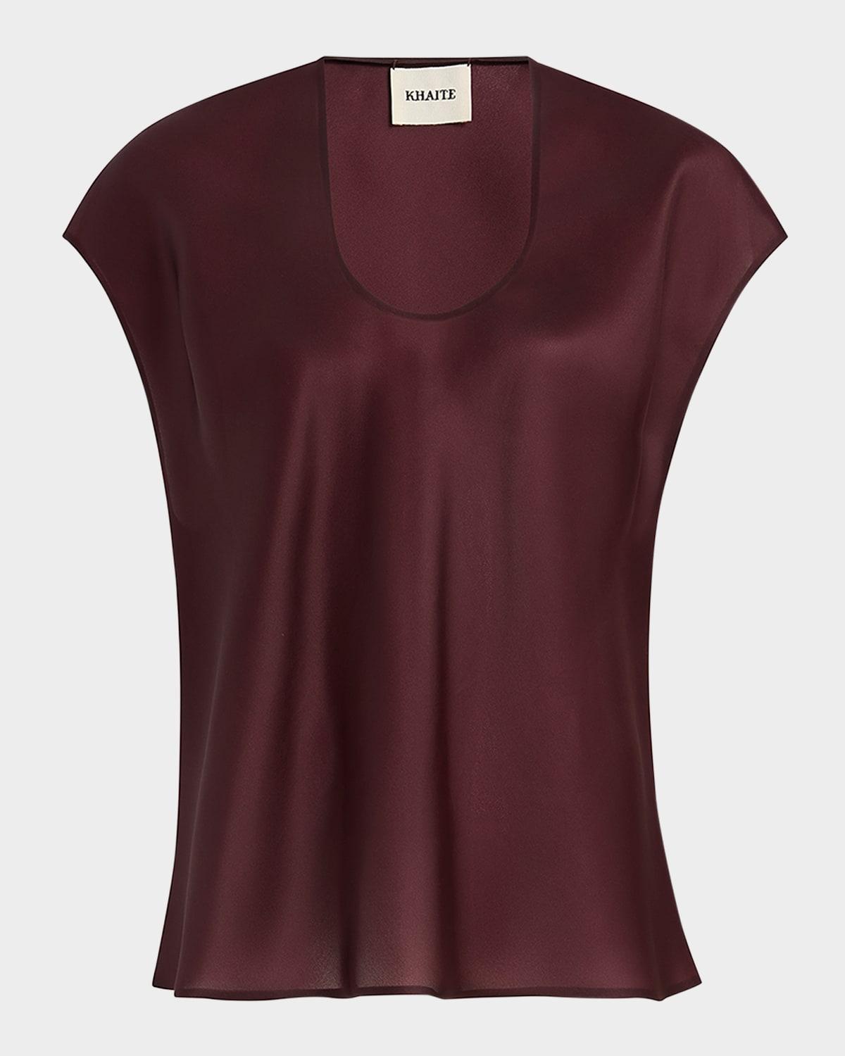 barbo silk scoop-neck top