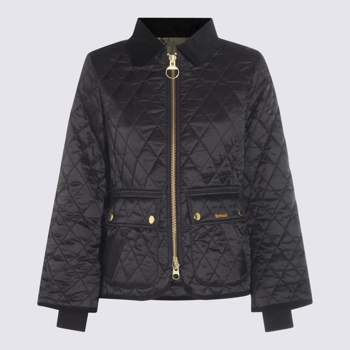 barbour black down jacket