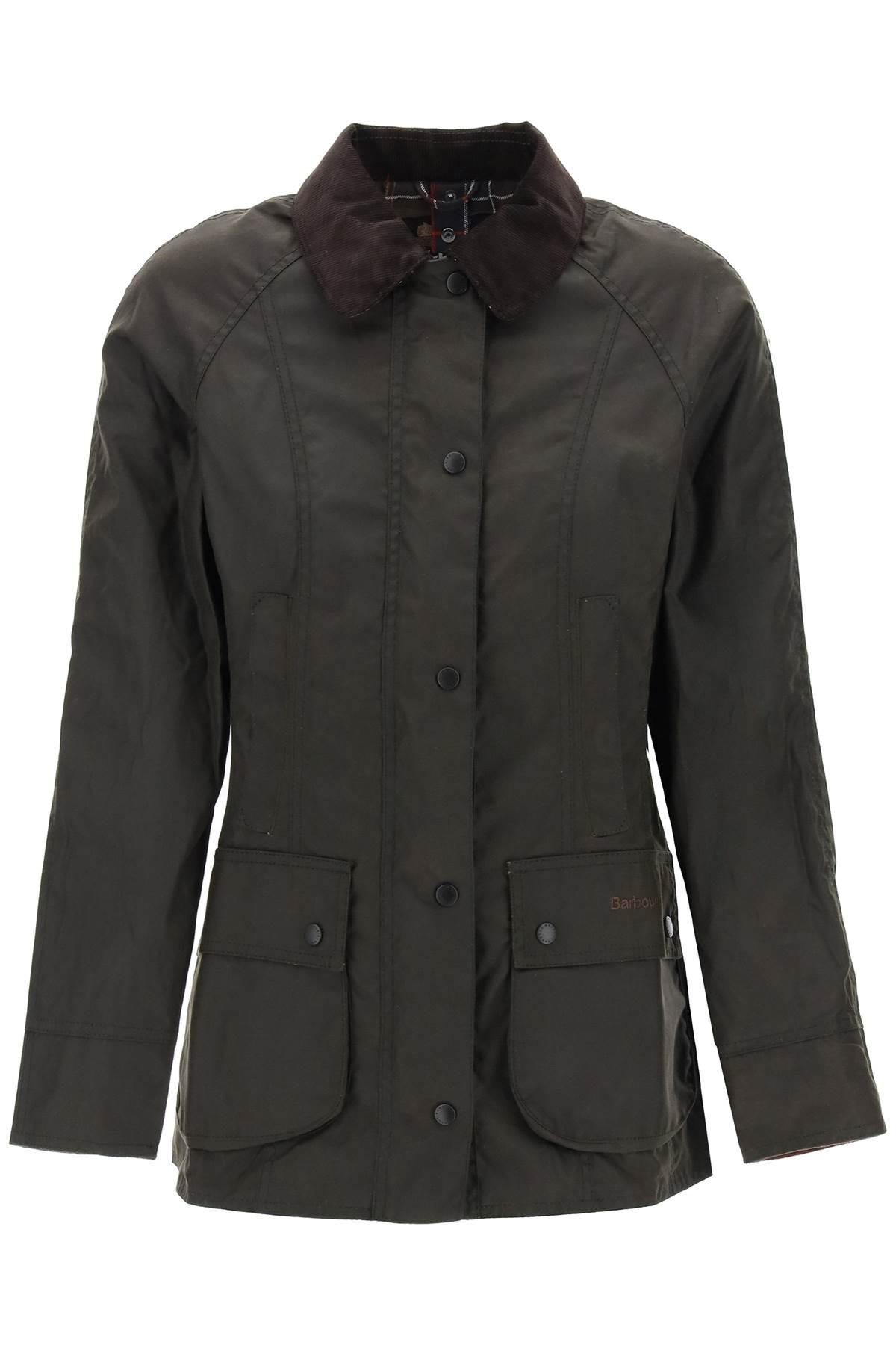barbour brown waxed cotton beadnell jacket