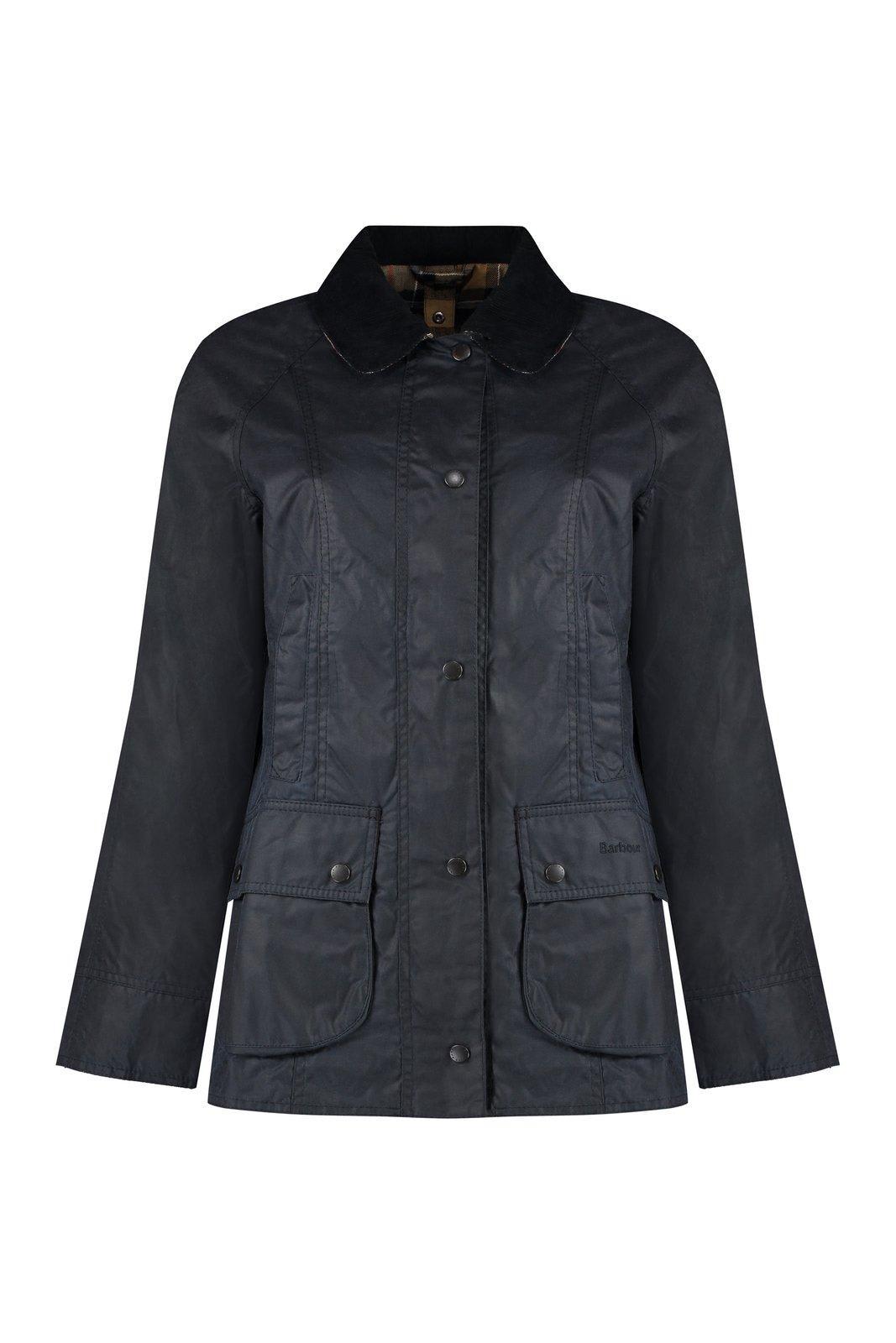 barbour collared button-up corduroy jacket