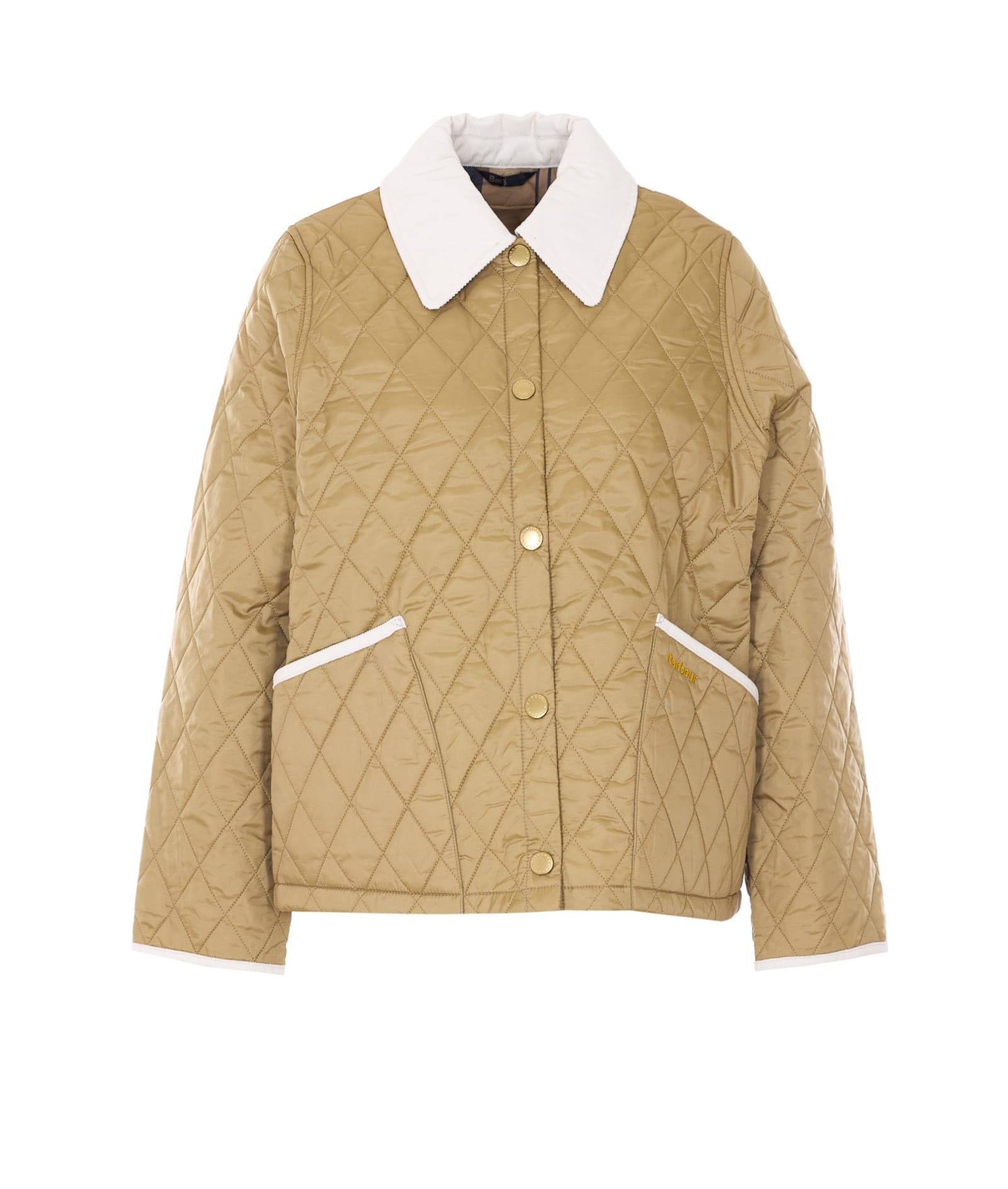 barbour icons cropped quilted jacket
