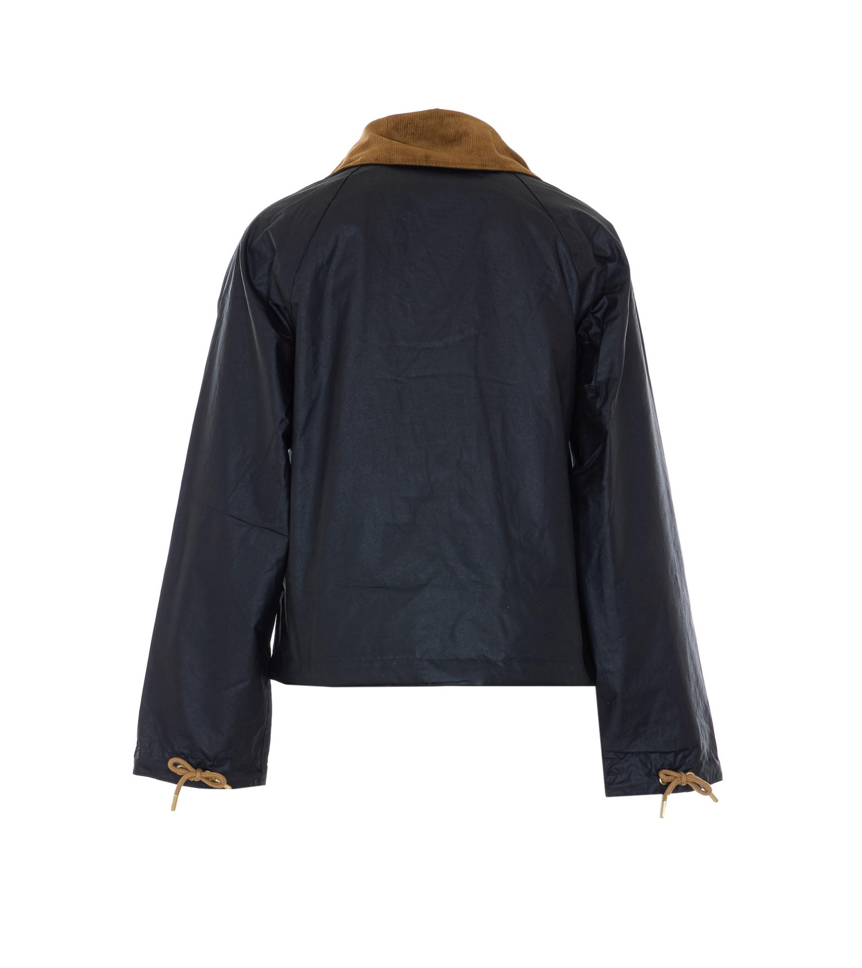 barbour jackets blue waxed cotton - women