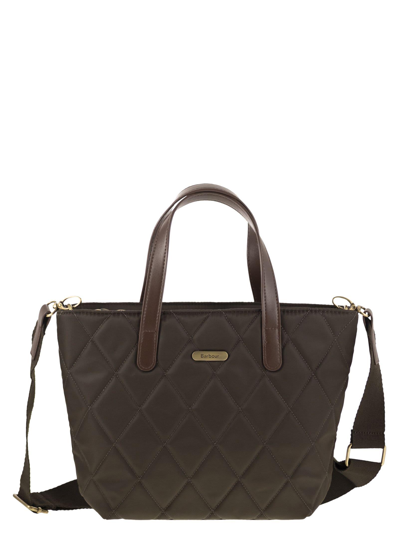barbour mini quilted tote bag