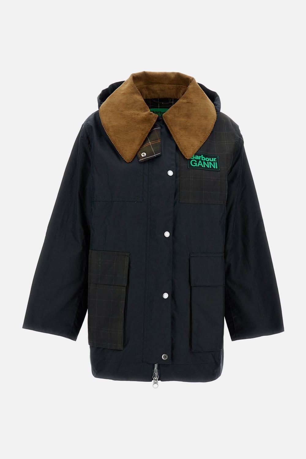 barbour x ganni duffle coat