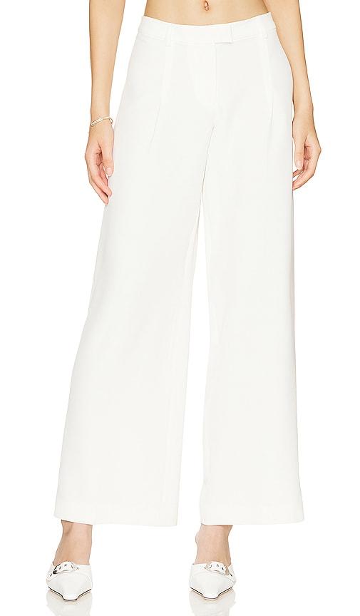 bardot cassian tailored pant in ivory.