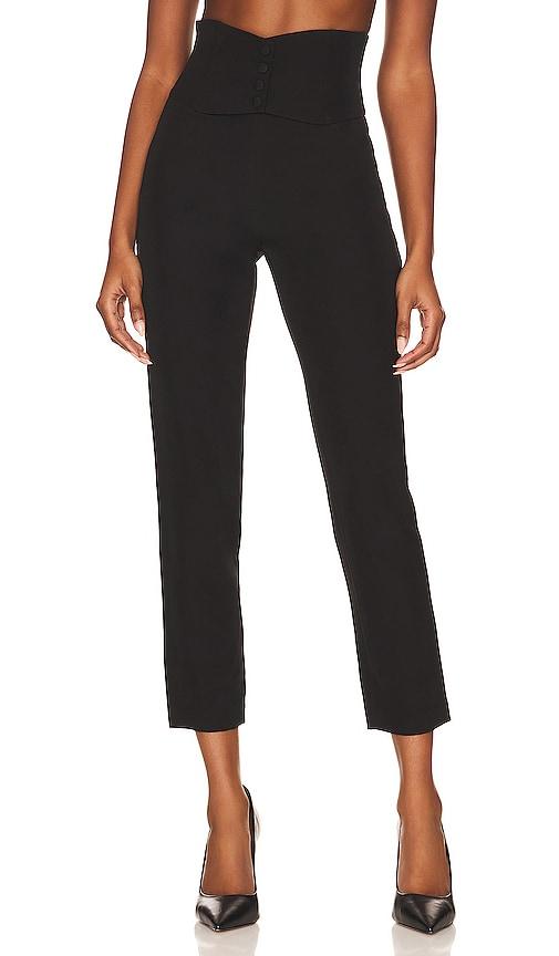 bardot corset pant in black.