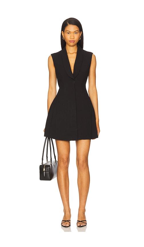 bardot destene hourglass mini dress in black.