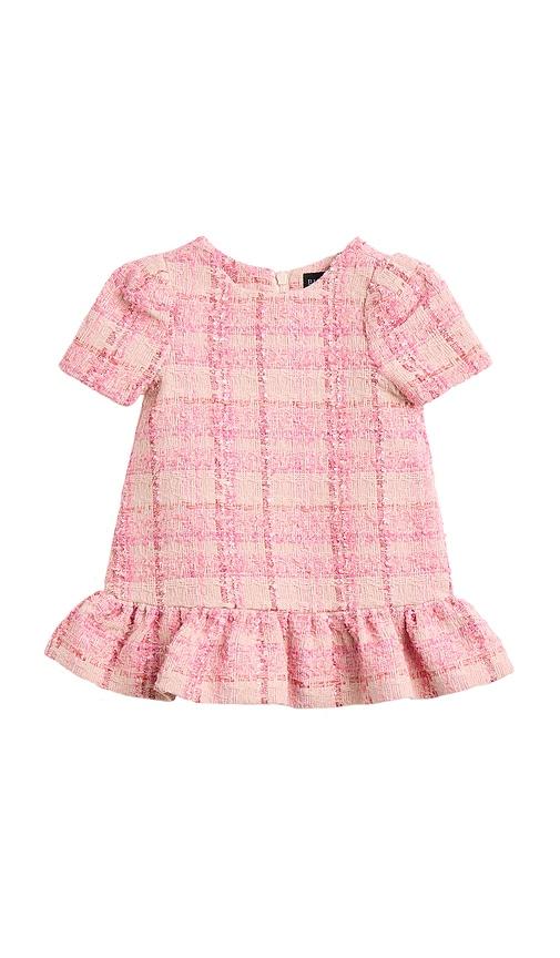 bardot junior ines boucle mini dress in pink.