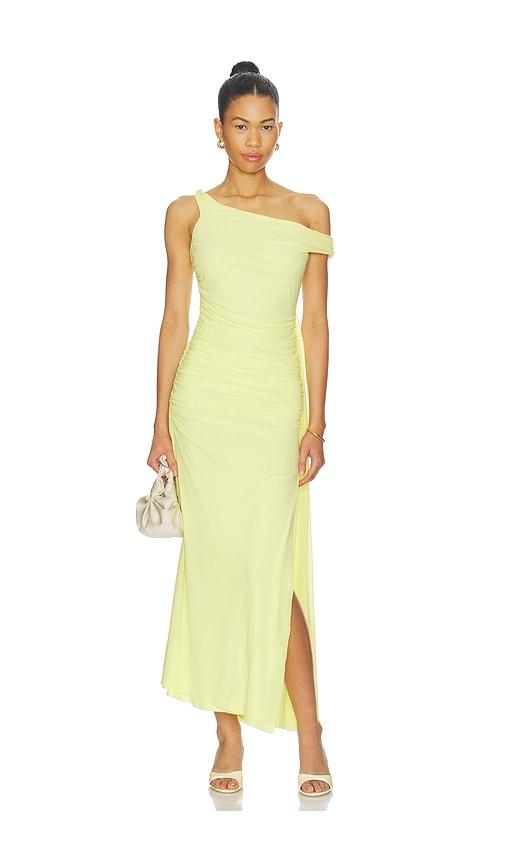 bardot layana asym maxi dress in yellow.