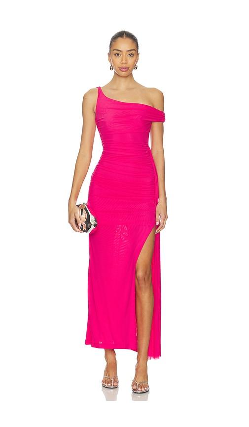 bardot layana maxi dress in pink.