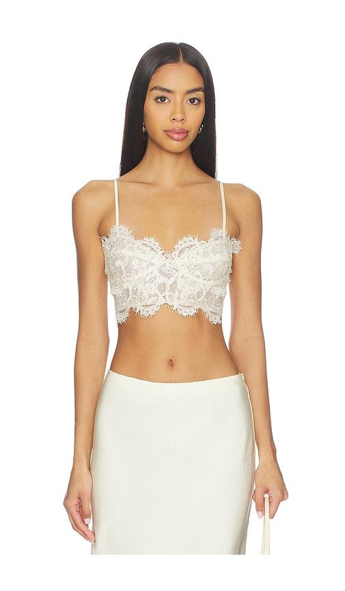 bardot linella lace bralette in lemon.
