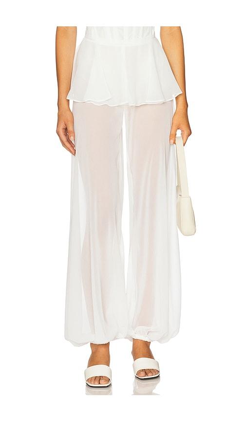 bardot lissett soft balloon pant in ivory.