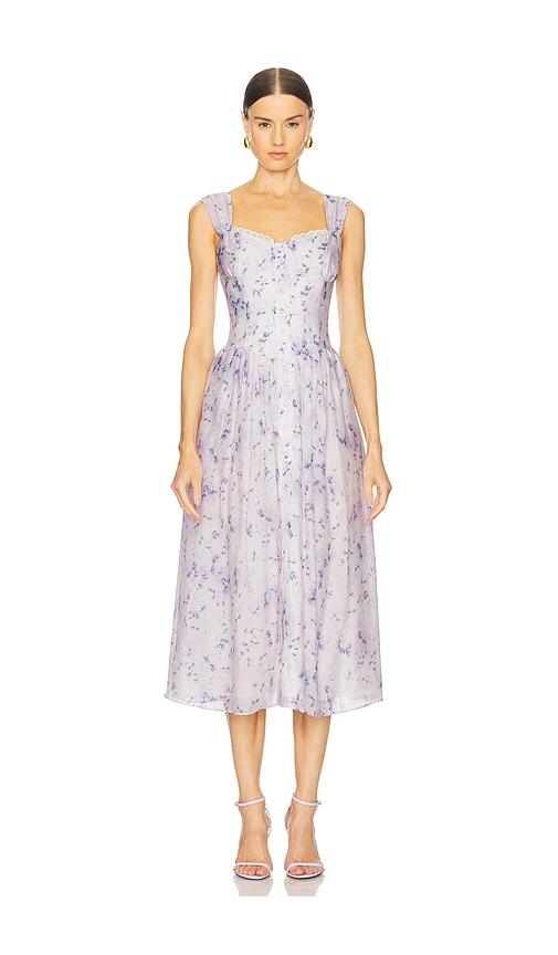 bardot malea midi dress in blue.