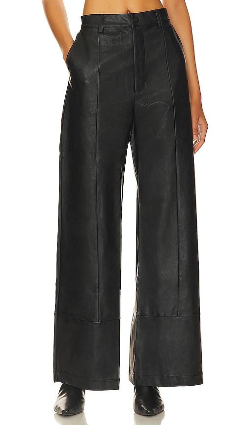 bardot marlowe wide leg pant in black.