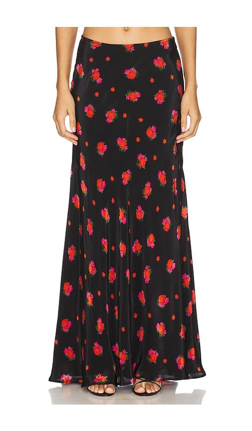 bardot monroe maxi skirt in black.