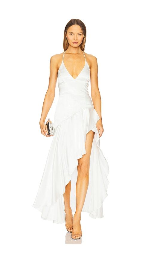 bardot sorella halter dress in white.