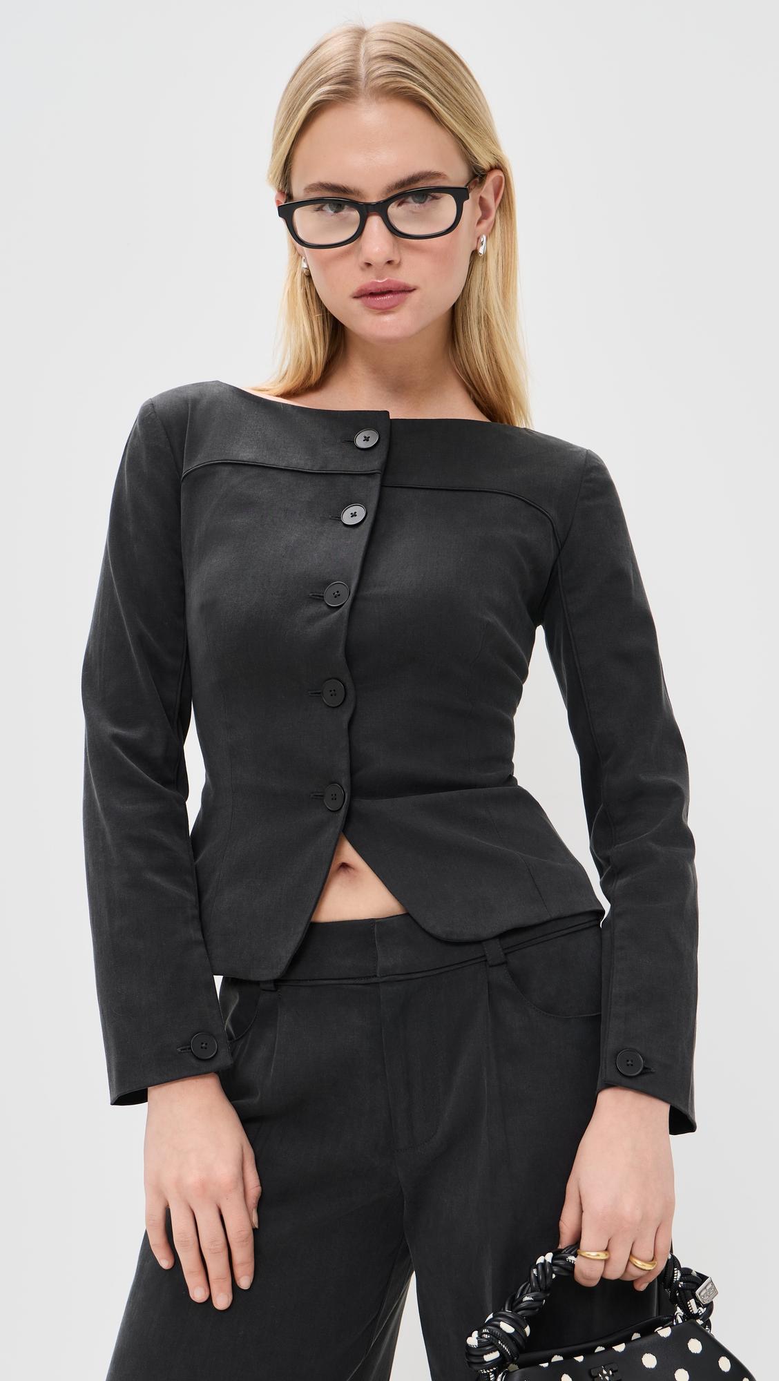 bardot tailored top