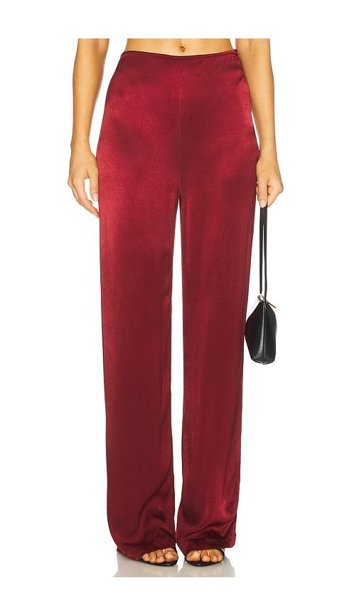 bardot x revolve devin pant in burgundy.
