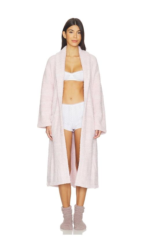 barefoot dreams cozychic adult robe in rose.